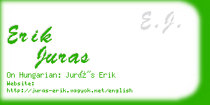 erik juras business card